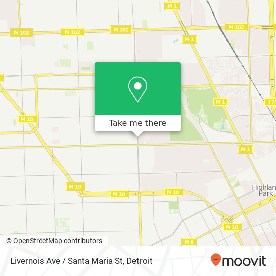 Mapa de Livernois Ave / Santa Maria St