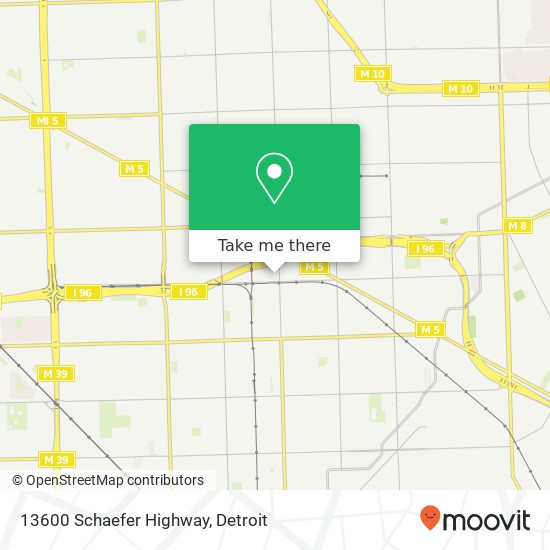 13600 Schaefer Highway map