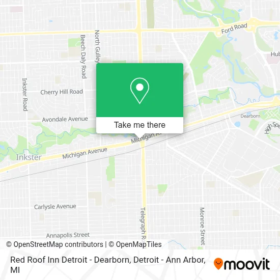 Red Roof Inn Detroit - Dearborn map