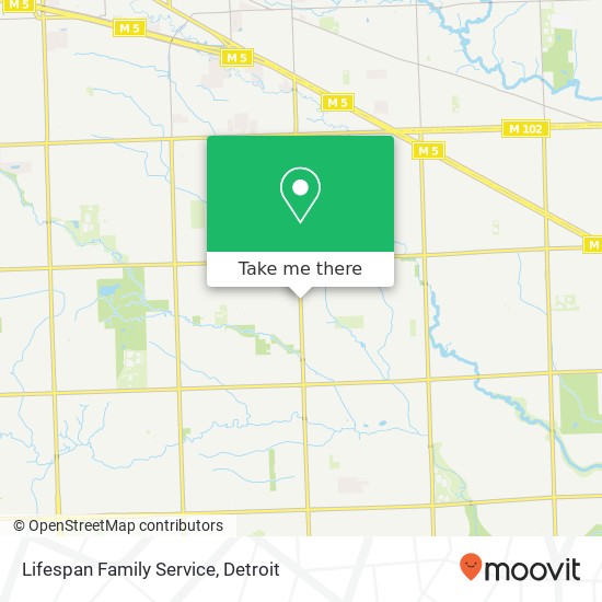 Lifespan Family Service map