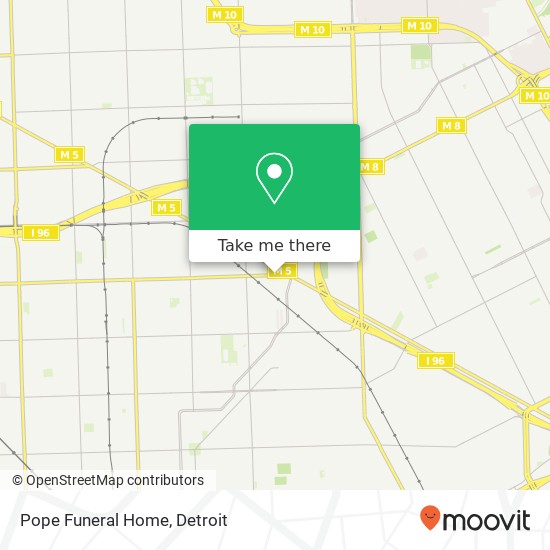 Pope Funeral Home map