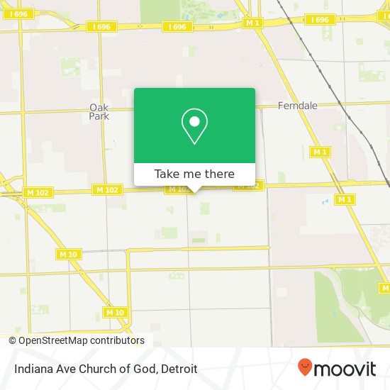 Mapa de Indiana Ave Church of God