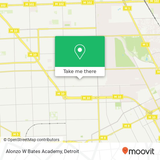 Mapa de Alonzo W Bates Academy