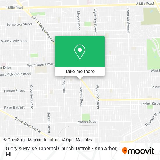 Mapa de Glory & Praise Taberncl Church
