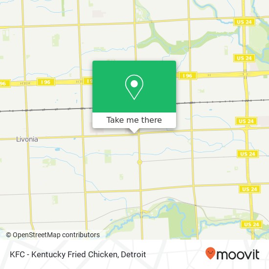 KFC - Kentucky Fried Chicken map