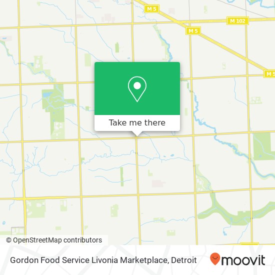 Gordon Food Service Livonia Marketplace map