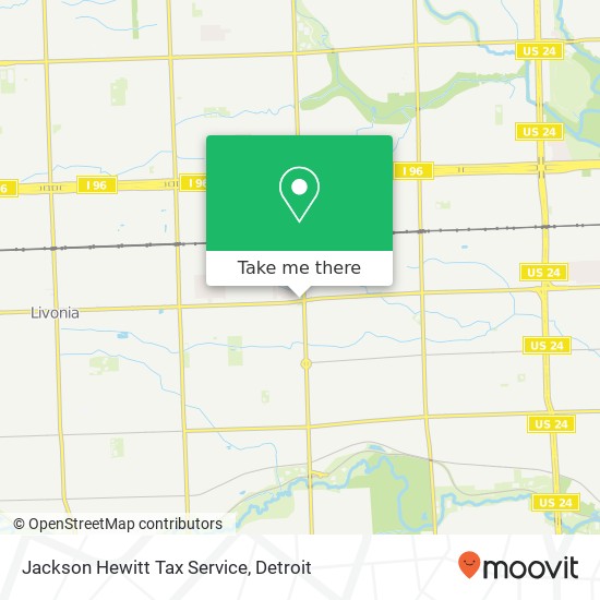 Jackson Hewitt Tax Service map