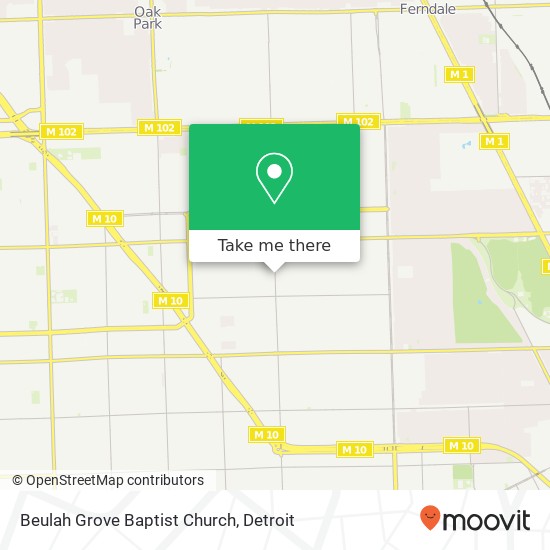 Beulah Grove Baptist Church map