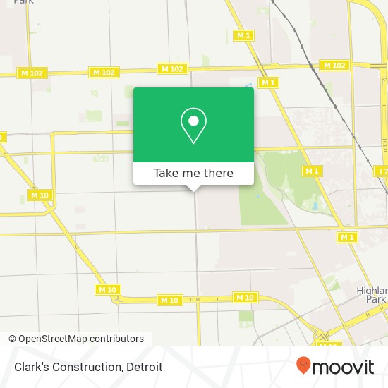 Clark's Construction map