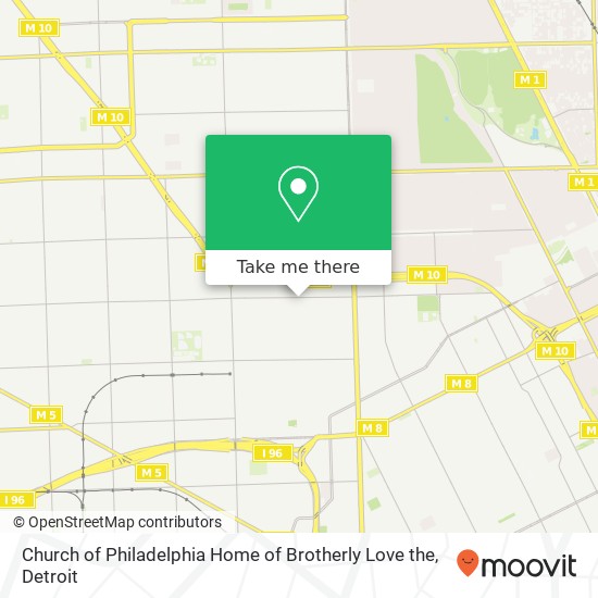 Mapa de Church of Philadelphia Home of Brotherly Love the