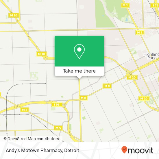 Andy's Motown Pharmacy map