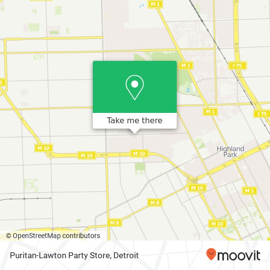 Mapa de Puritan-Lawton Party Store