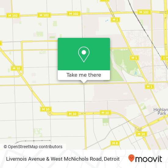 Mapa de Livernois Avenue & West McNichols Road