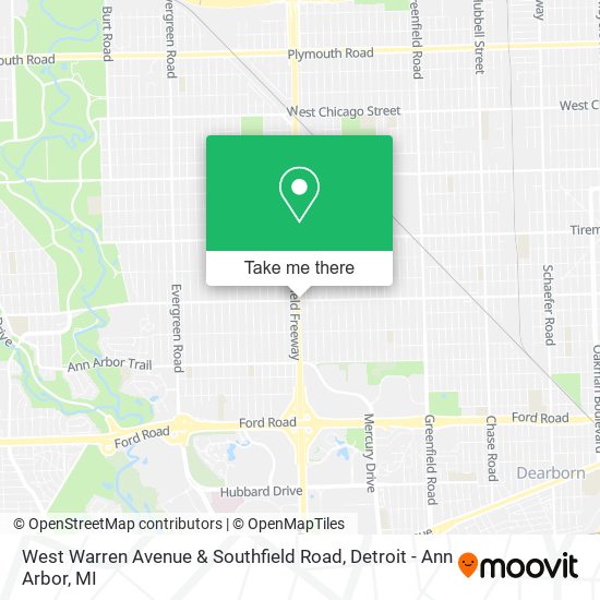 Mapa de West Warren Avenue & Southfield Road