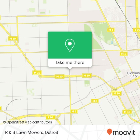 R & B Lawn Mowers map