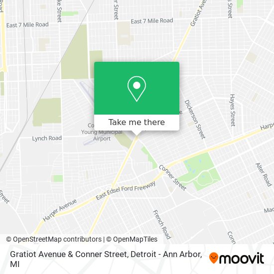 Gratiot Avenue & Conner Street map