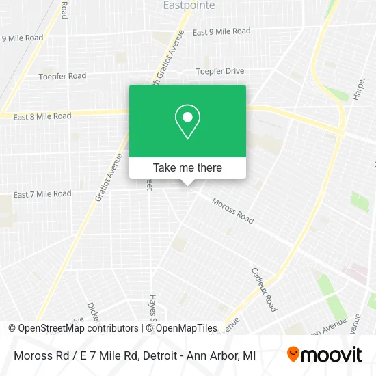 Moross Rd / E 7 Mile Rd map