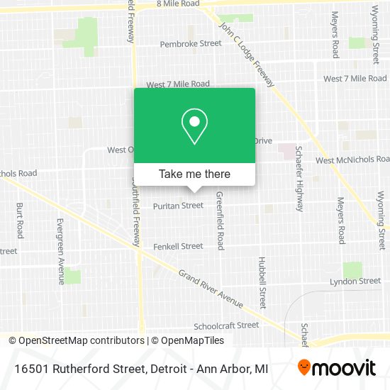 16501 Rutherford Street map