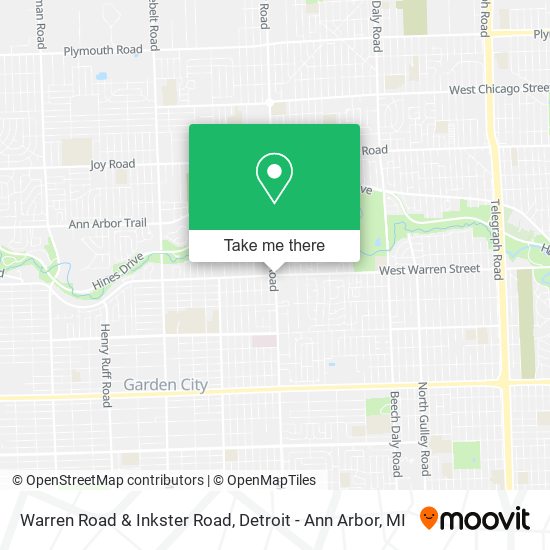 Warren Road & Inkster Road map