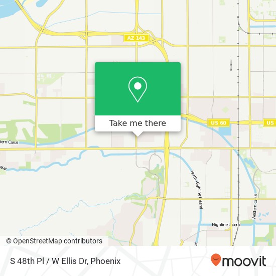S 48th Pl / W Ellis Dr map