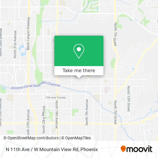 N 11th Ave / W Mountain View Rd map