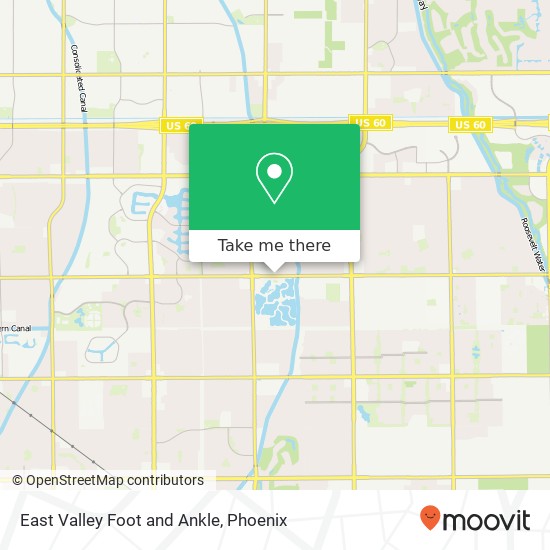 East Valley Foot and Ankle map