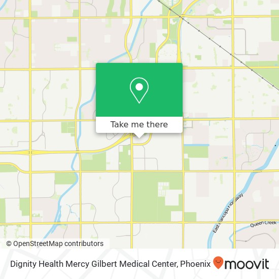 Mapa de Dignity Health Mercy Gilbert Medical Center