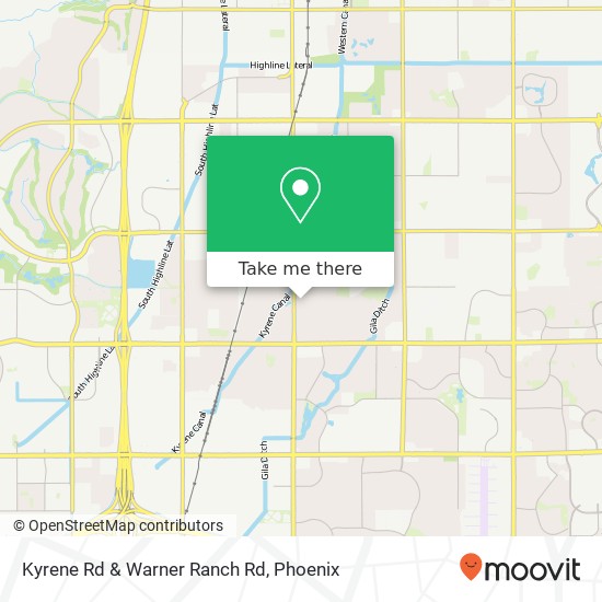 Kyrene Rd & Warner Ranch Rd map