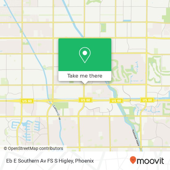 Mapa de Eb E Southern Av FS S Higley