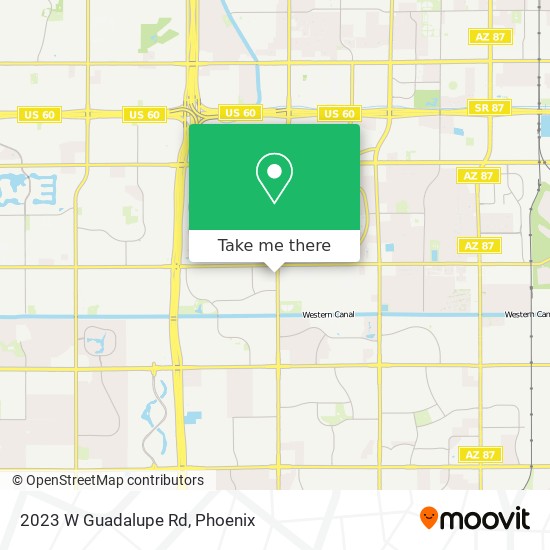 Mapa de 2023 W Guadalupe Rd