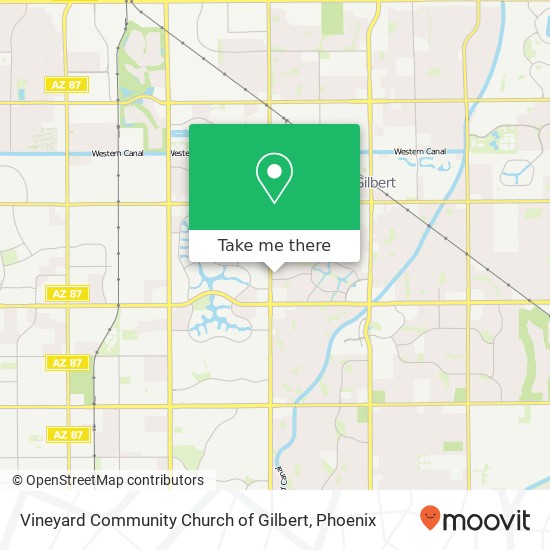 Mapa de Vineyard Community Church of Gilbert