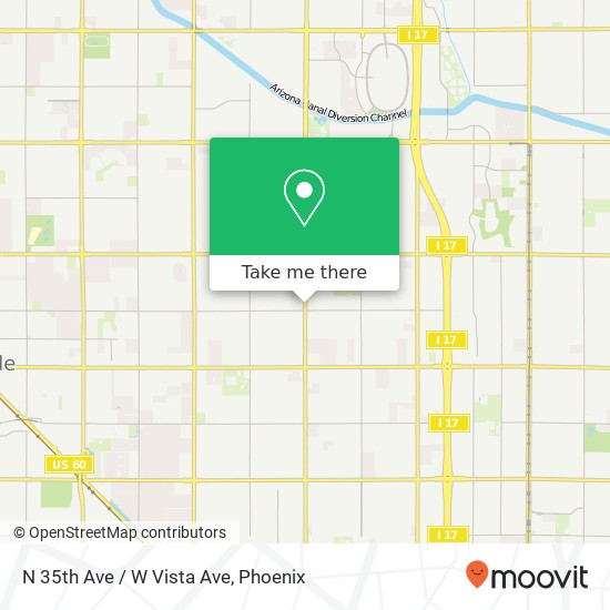 N 35th Ave / W Vista Ave map