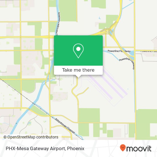 Mapa de PHX-Mesa Gateway Airport