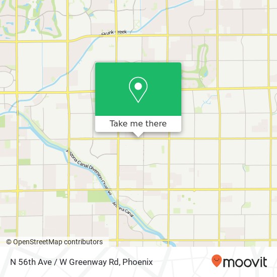 N 56th Ave / W Greenway Rd map