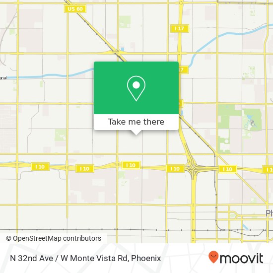 N 32nd Ave / W Monte Vista Rd map