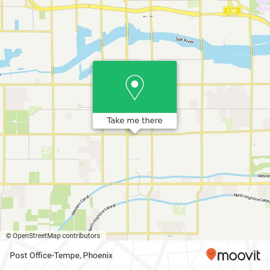 Post Office-Tempe map