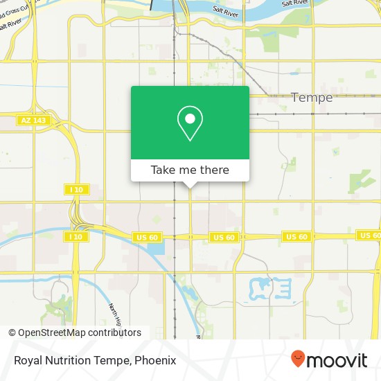 Royal Nutrition Tempe map