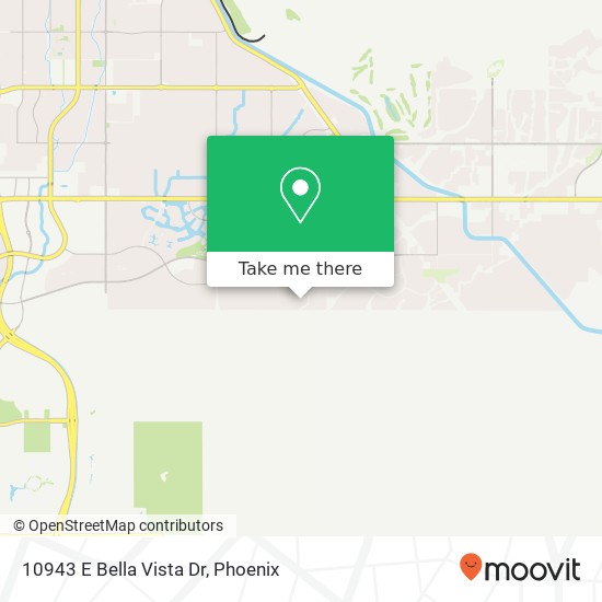 10943 E Bella Vista Dr map