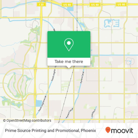 Prime Source Printing and Promotional map