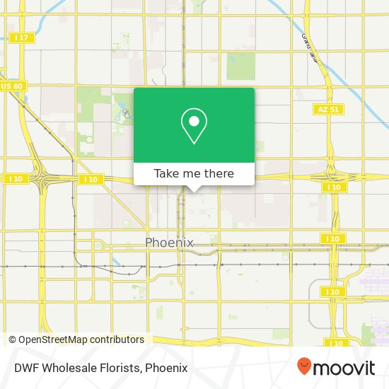 DWF Wholesale Florists map