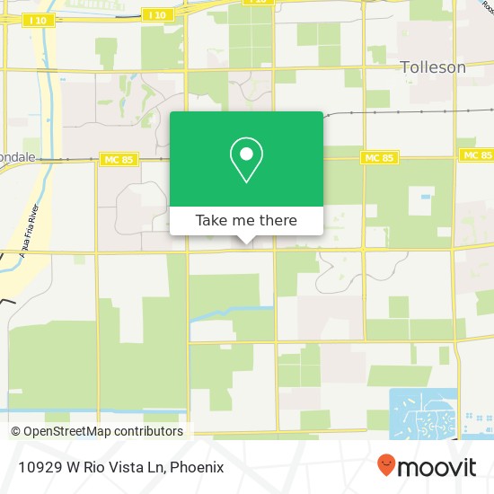 Mapa de 10929 W Rio Vista Ln