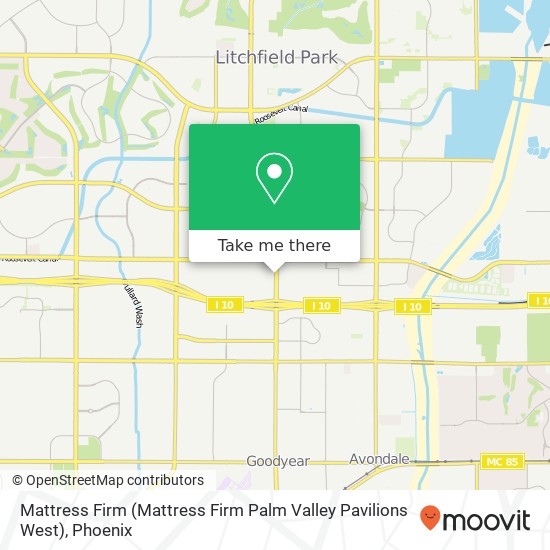 Mattress Firm (Mattress Firm Palm Valley Pavilions West) map