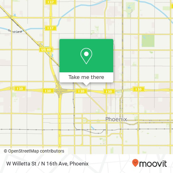 W Willetta St / N 16th Ave map