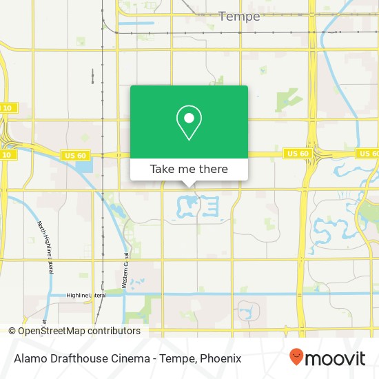 Mapa de Alamo Drafthouse Cinema - Tempe