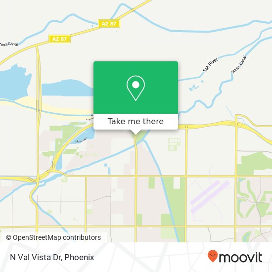 N Val Vista Dr map