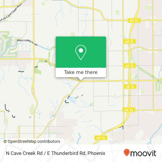 N Cave Creek Rd / E Thunderbird Rd map