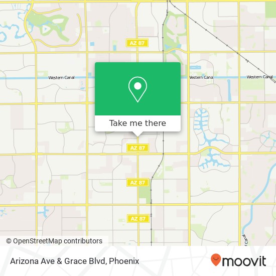 Mapa de Arizona Ave & Grace Blvd