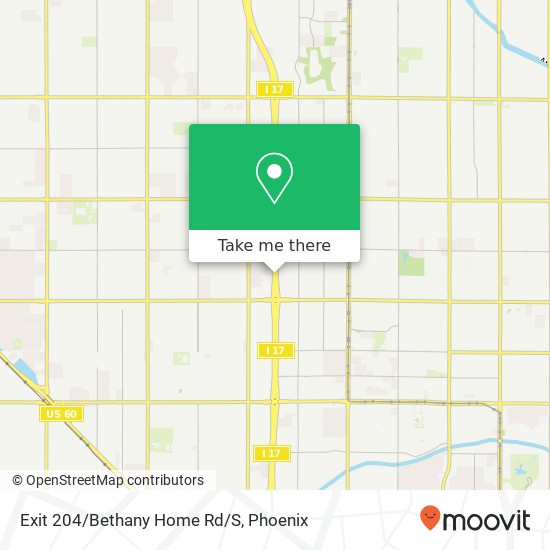 Mapa de Exit 204/Bethany Home Rd/S