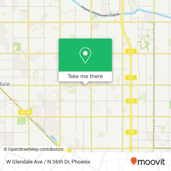 Mapa de W Glendale Ave / N 36th Dr