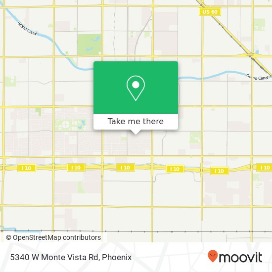 Mapa de 5340 W Monte Vista Rd